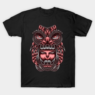 Artwork Illustration Abstract Face In Monsters Mouth T-Shirt